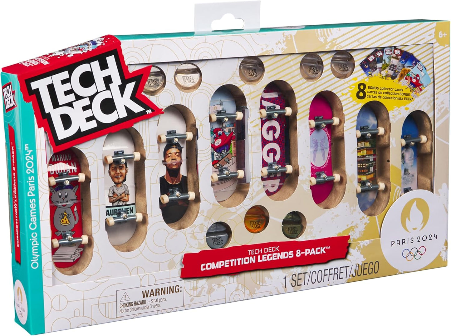 Tech Deck Fingerboards 8 Pack Olympic Games Paris 2024