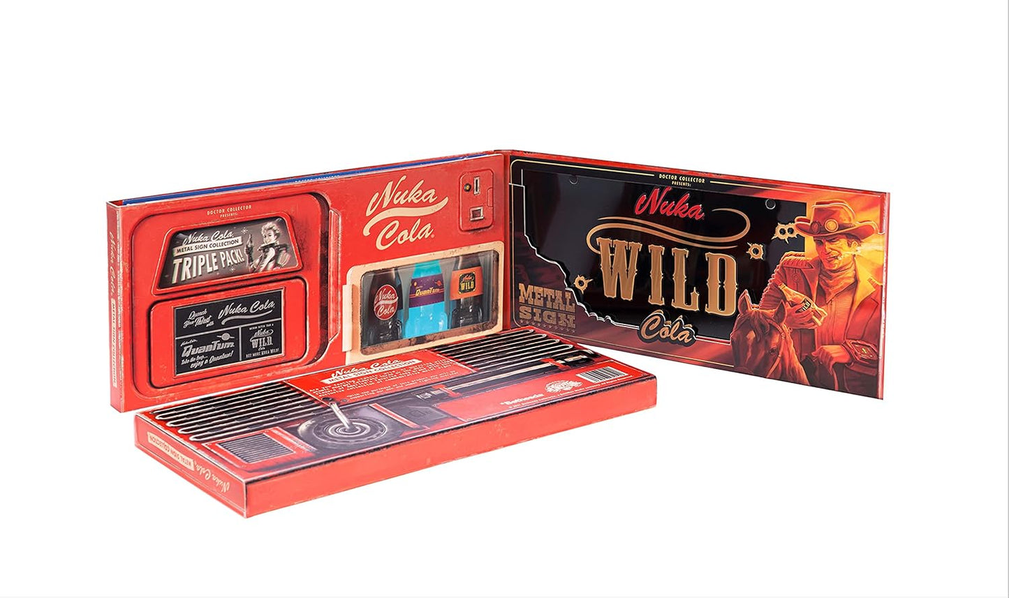 Nuka Cola Metal Sign Collection Triple Pack