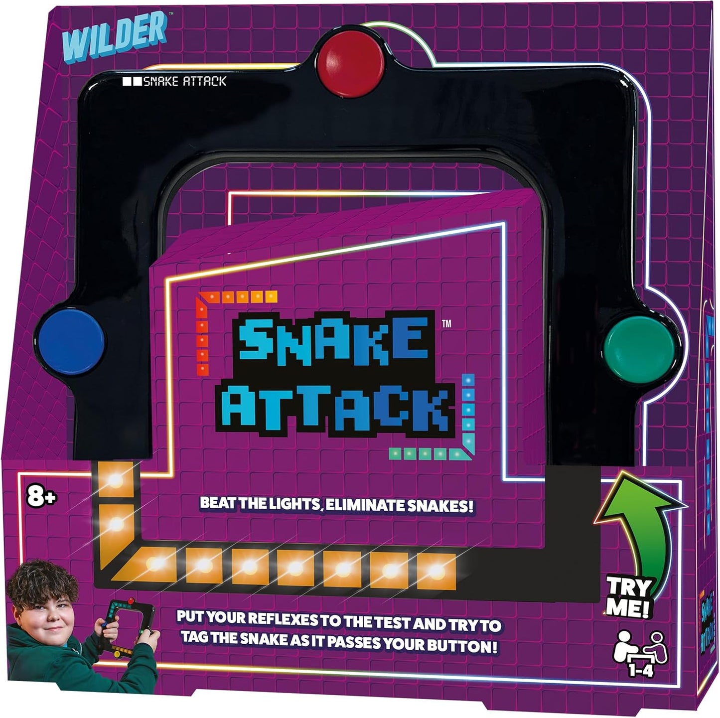Snake Attack - Handheld Electronic Light up Game