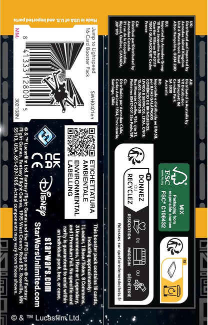 Star Wars: Unlimited Jump to Lightspeed Set 4 - Booster Pack