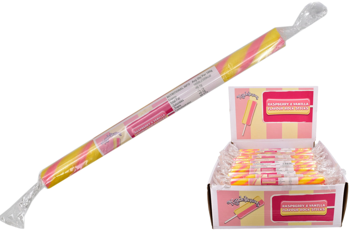 Raspberry & Vanilla - Flavoured Rock Stick