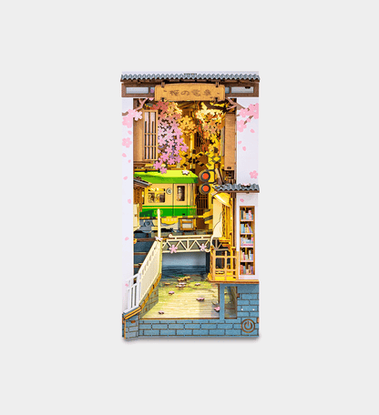 Rolife Sakura Densya DIY Book Nook Shelf Insert Kit TGB01