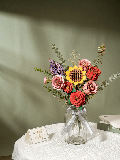 Pink Carnation 3D Wooden Puzzle