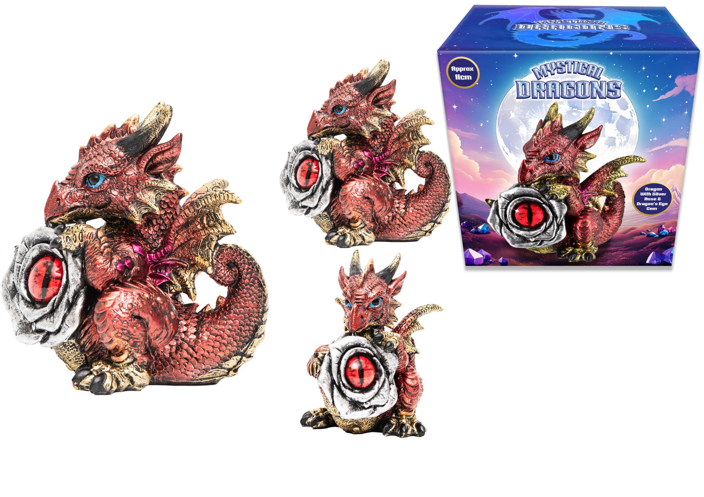 11cm Resin Red Dragon