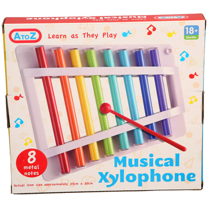 AtoZ Kids Xylophone Glockenspiel Musical Toy Xmas Gift with Mallet